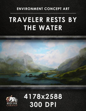 Traveler Rests by the Water